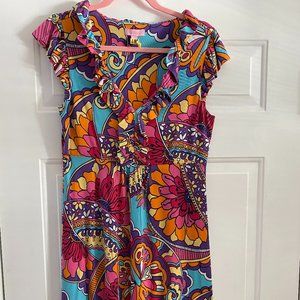 Lilly Pulitzer Silk Optical Clare Dress Multicolor, Medium